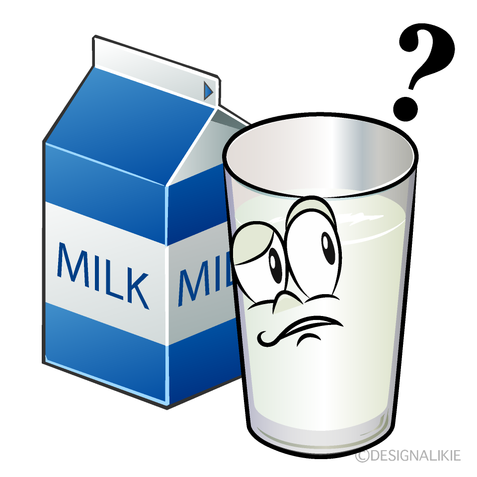 Free Thinking Milk Cartoon Image｜Charatoon