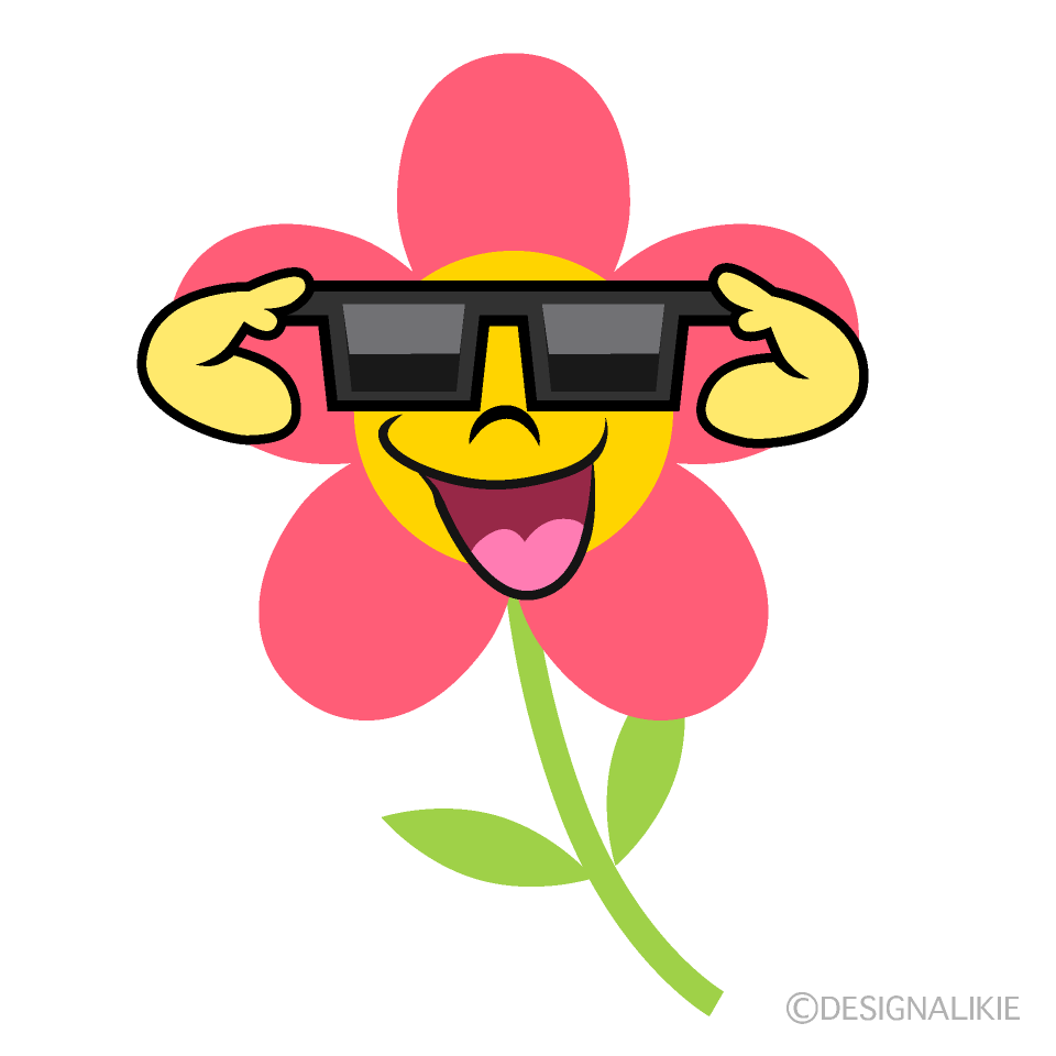Flower with Sunglasses
