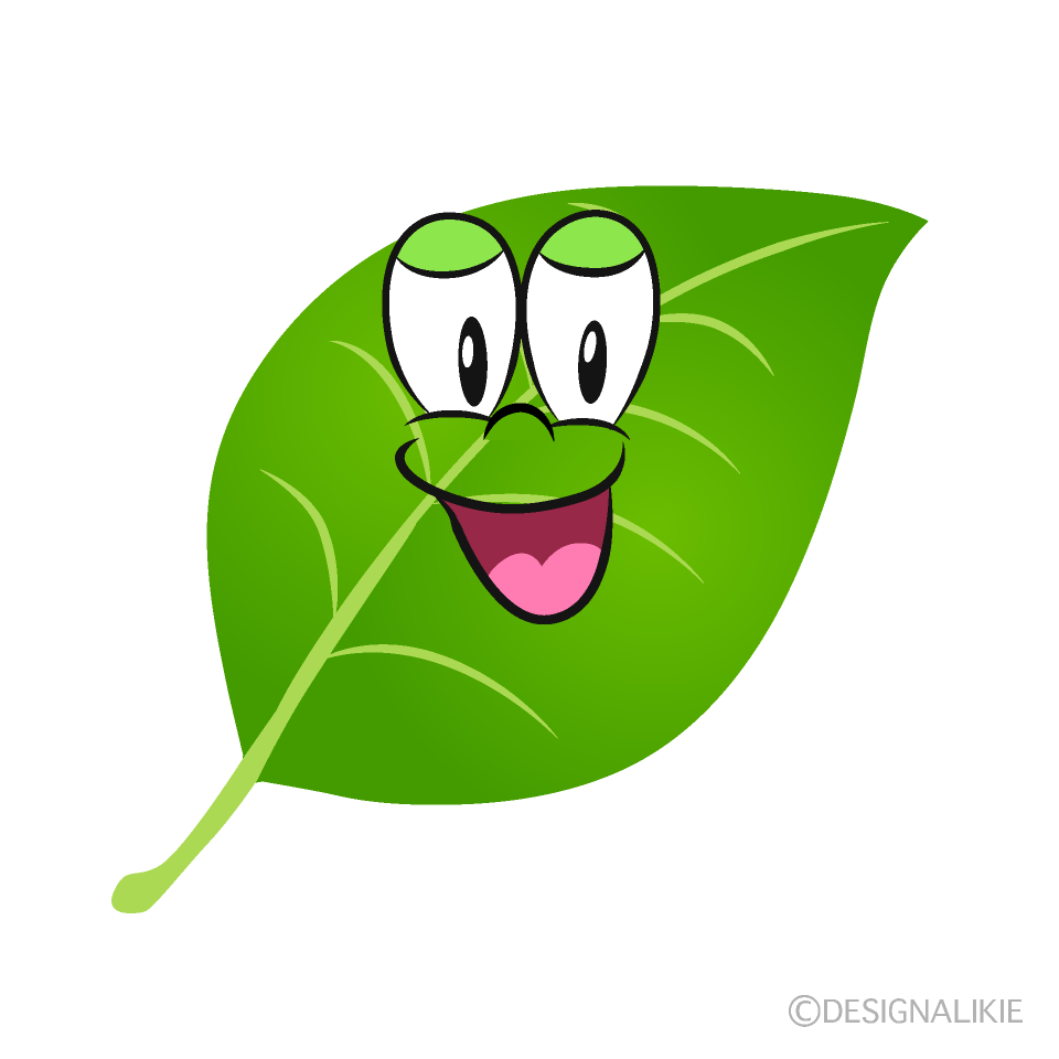 Free Smiling Leaf Cartoon Image｜Charatoon
