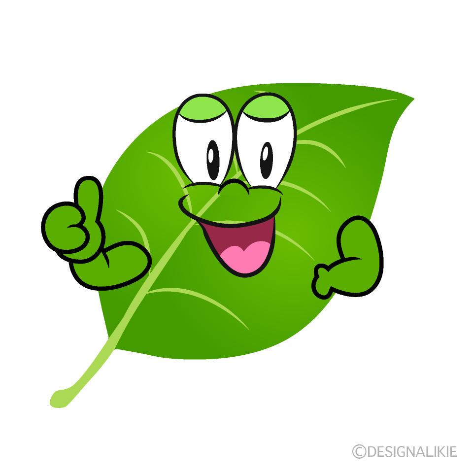 Free Thumbs up Leaf Cartoon Image｜Charatoon