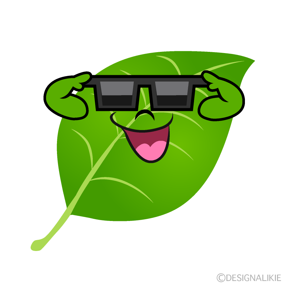 Leaf with Sunglasses