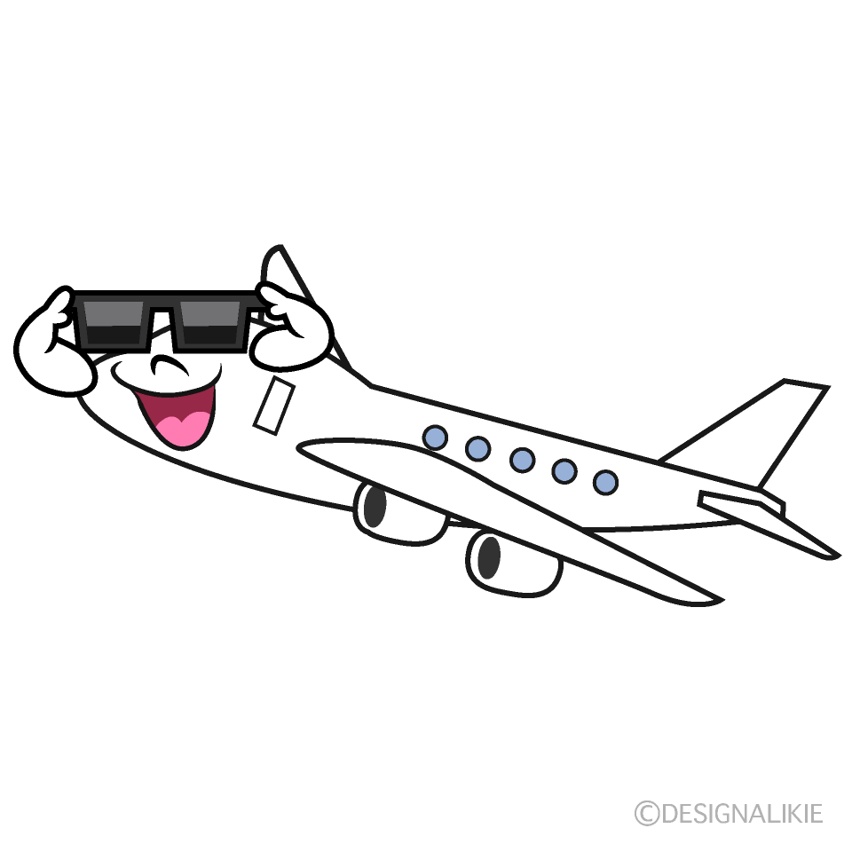 Airplane with Sunglasses