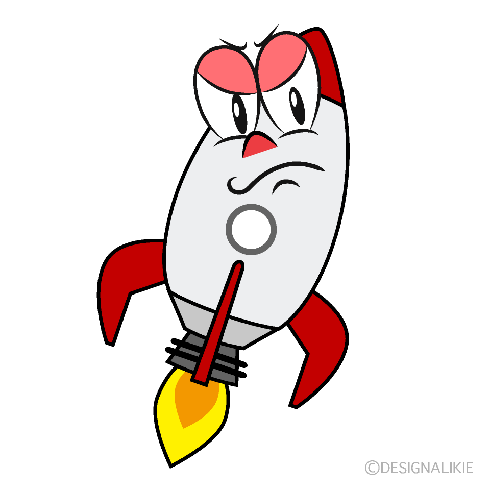 Free Angry Rocket Cartoon Image｜Charatoon