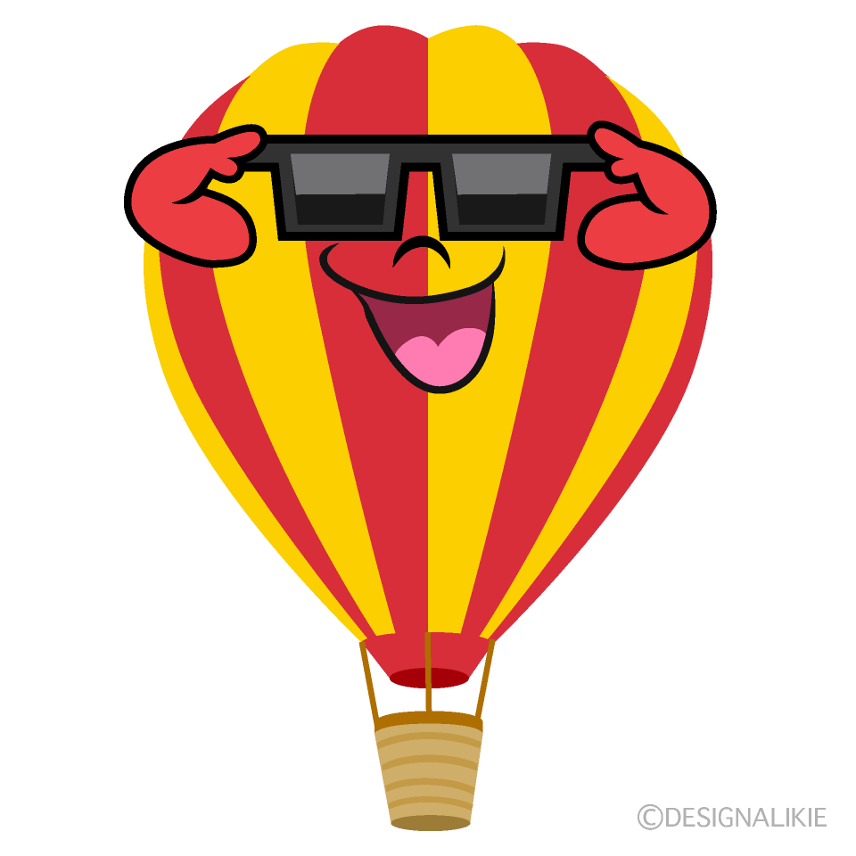 Hot Air Balloon with Sunglasses