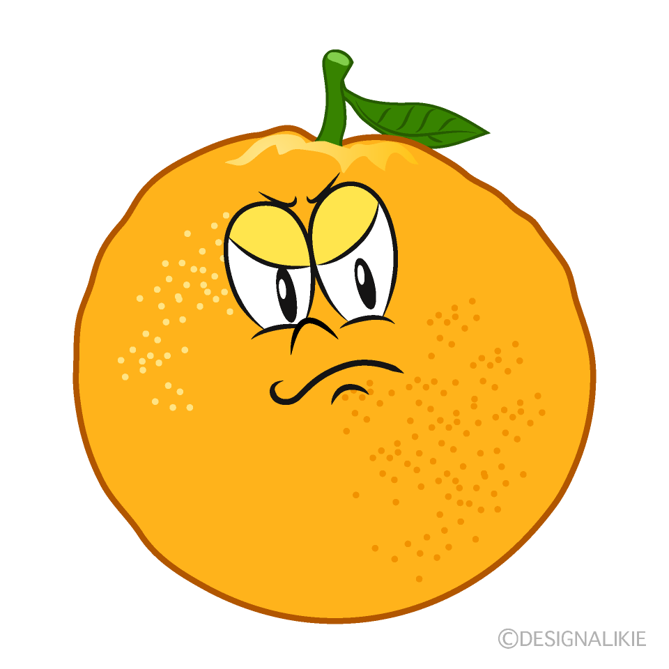 Free Angry Orange Cartoon Image｜Charatoon