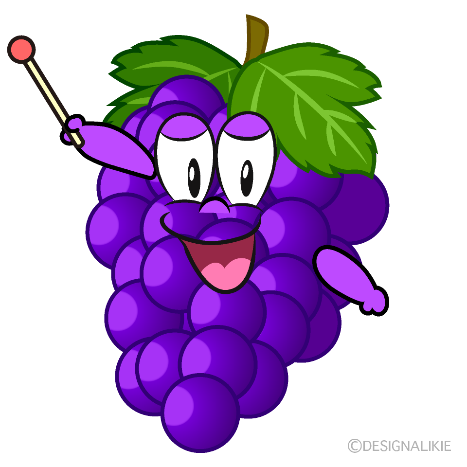 Free Speaking Grape Cartoon Image｜Charatoon