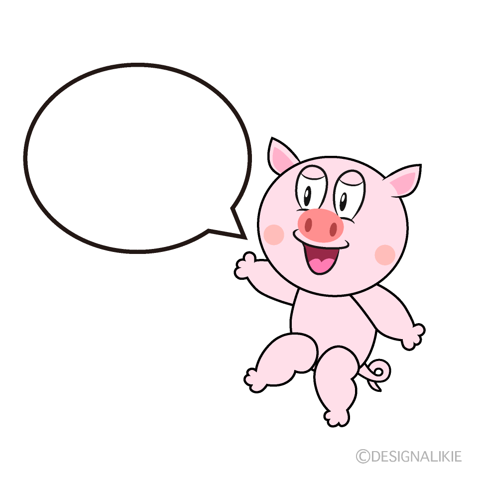 Free Talking Pig Cartoon Image｜Charatoon