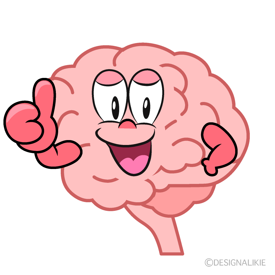 Free Thumbs up Brain Cartoon Image｜Charatoon
