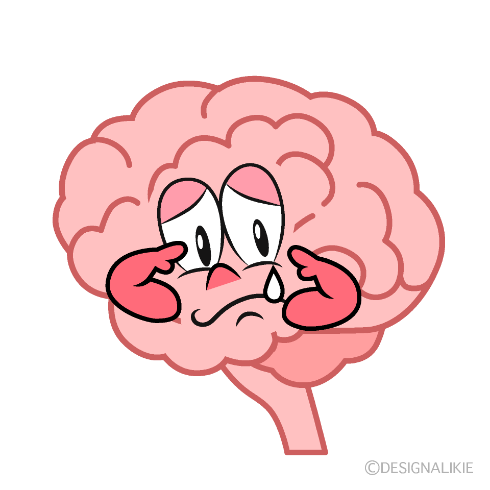 Free Sobbing Brain Cartoon Image｜Charatoon