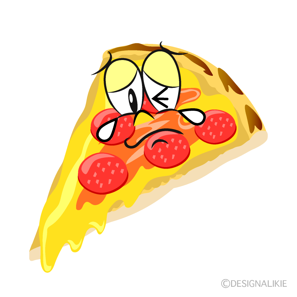 Free Crying Pizza Cartoon Image｜Charatoon