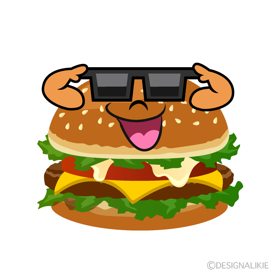 Burger with Sunglasses