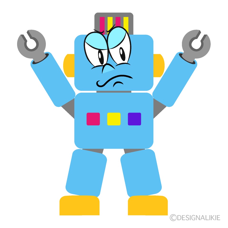Ansvarlige person Advarsel bagage Free Angry Robot Cartoon Image｜Charatoon