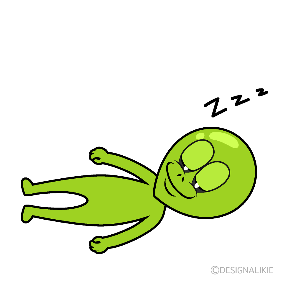 Extraterrestre Dormido Imágenes Gratis de Personajes de Dibujos Animados｜Charatoon  ES