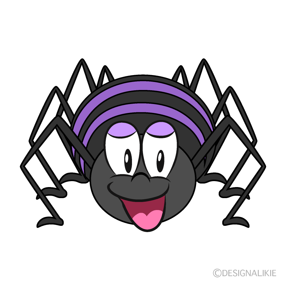 Free Smiling Spider Cartoon Image｜Charatoon