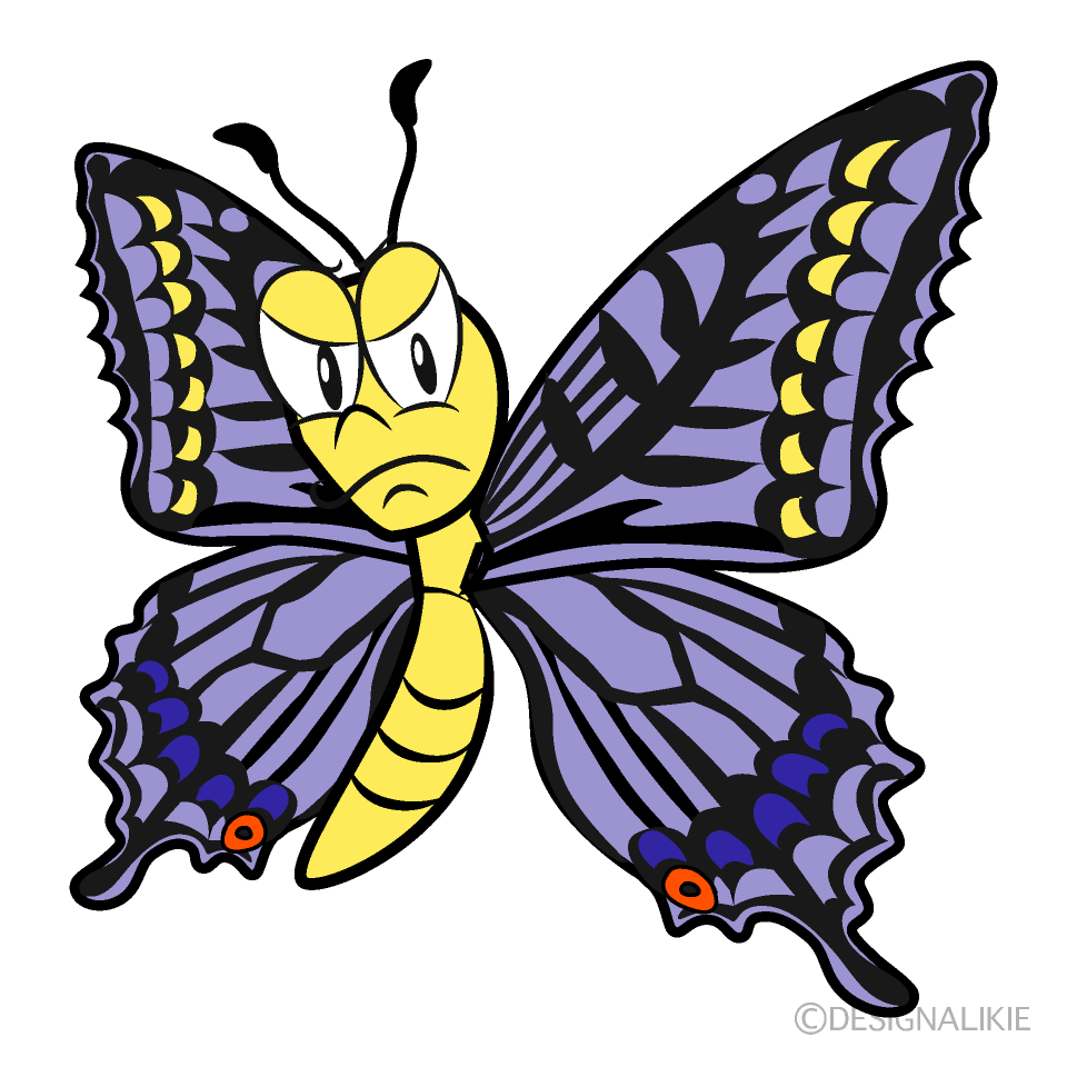 Free Angry Butterfly Cartoon Image｜Charatoon