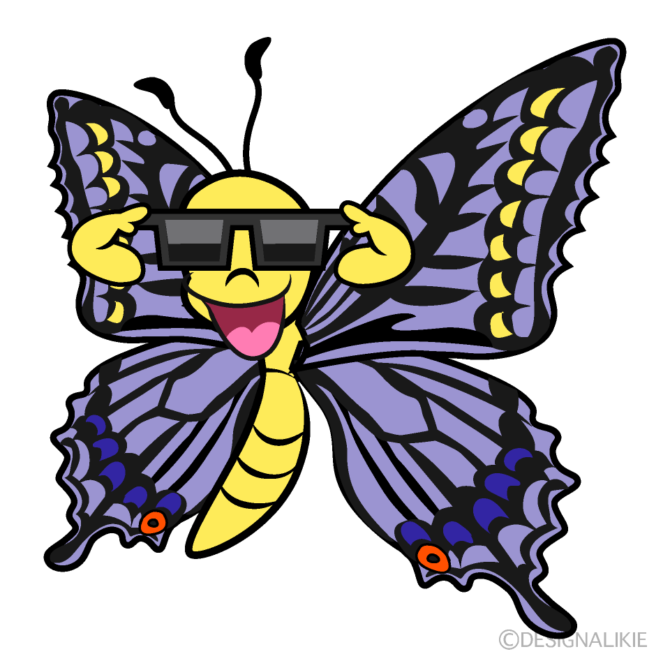 Butterfly with Sunglasses
