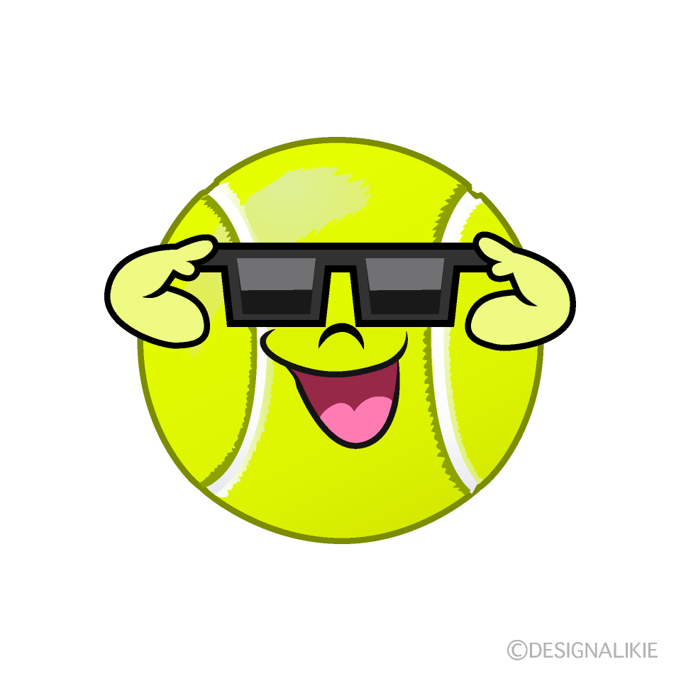 Tennis Ball with Sunglasses