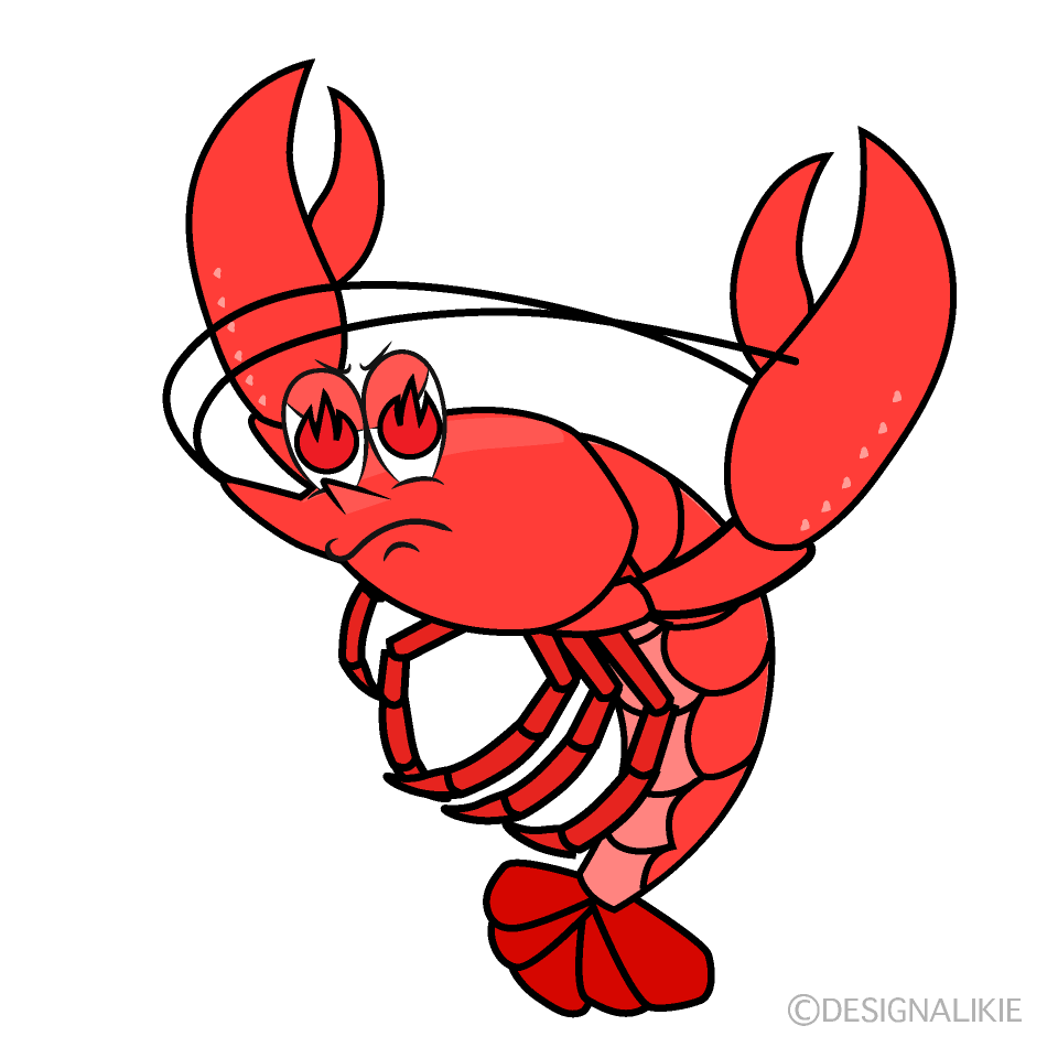 Free Burning Lobster Cartoon Image｜Charatoon