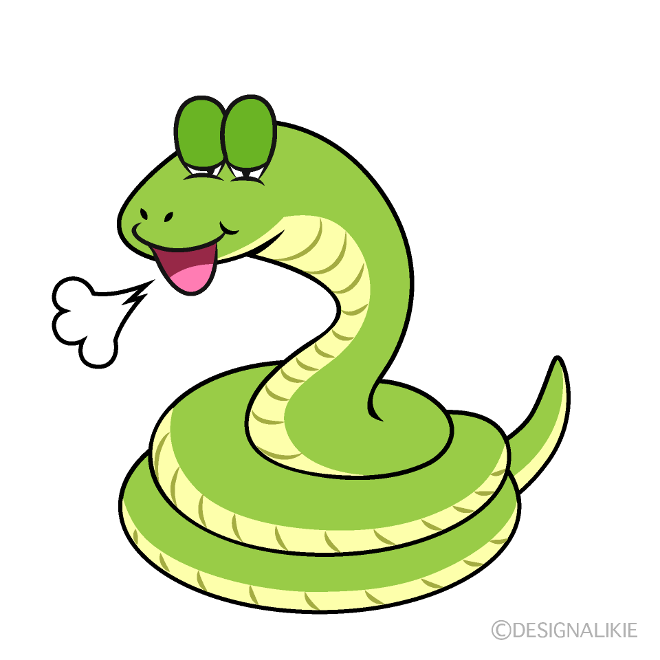 Free Relaxing Snake Cartoon Image｜Charatoon