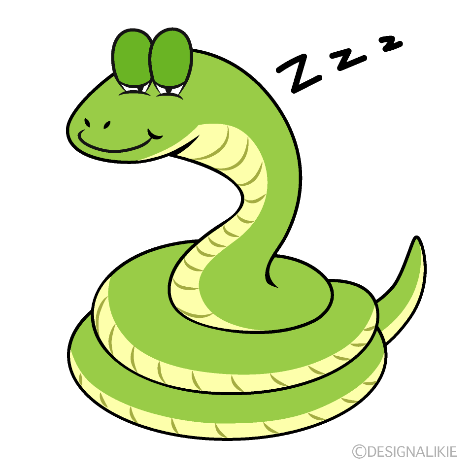 Free Sleeping Snake Cartoon Image｜Charatoon