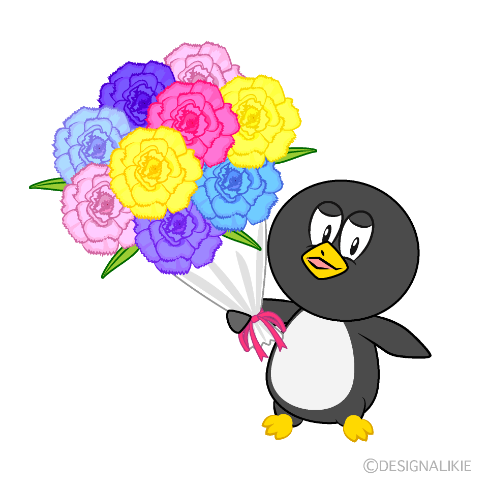 Penguin with Bouquet