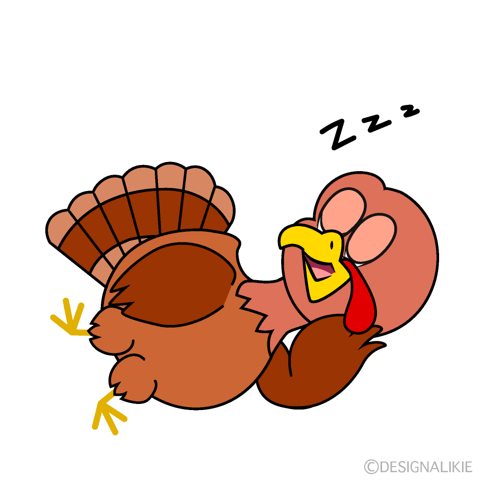 Free Sleeping Turkey Cartoon Image｜Charatoon