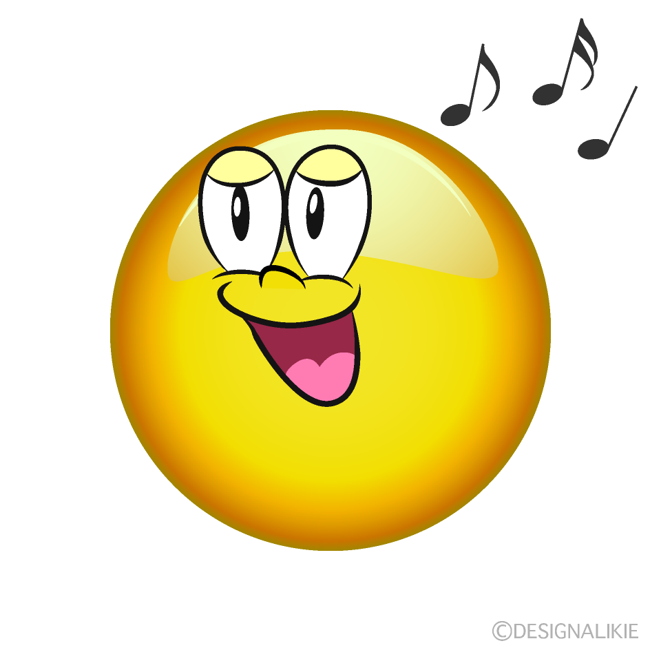 Free Singing Emoji Cartoon Image｜Charatoon