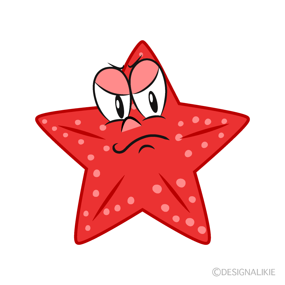 Free Angry Starfish Cartoon Image｜Charatoon