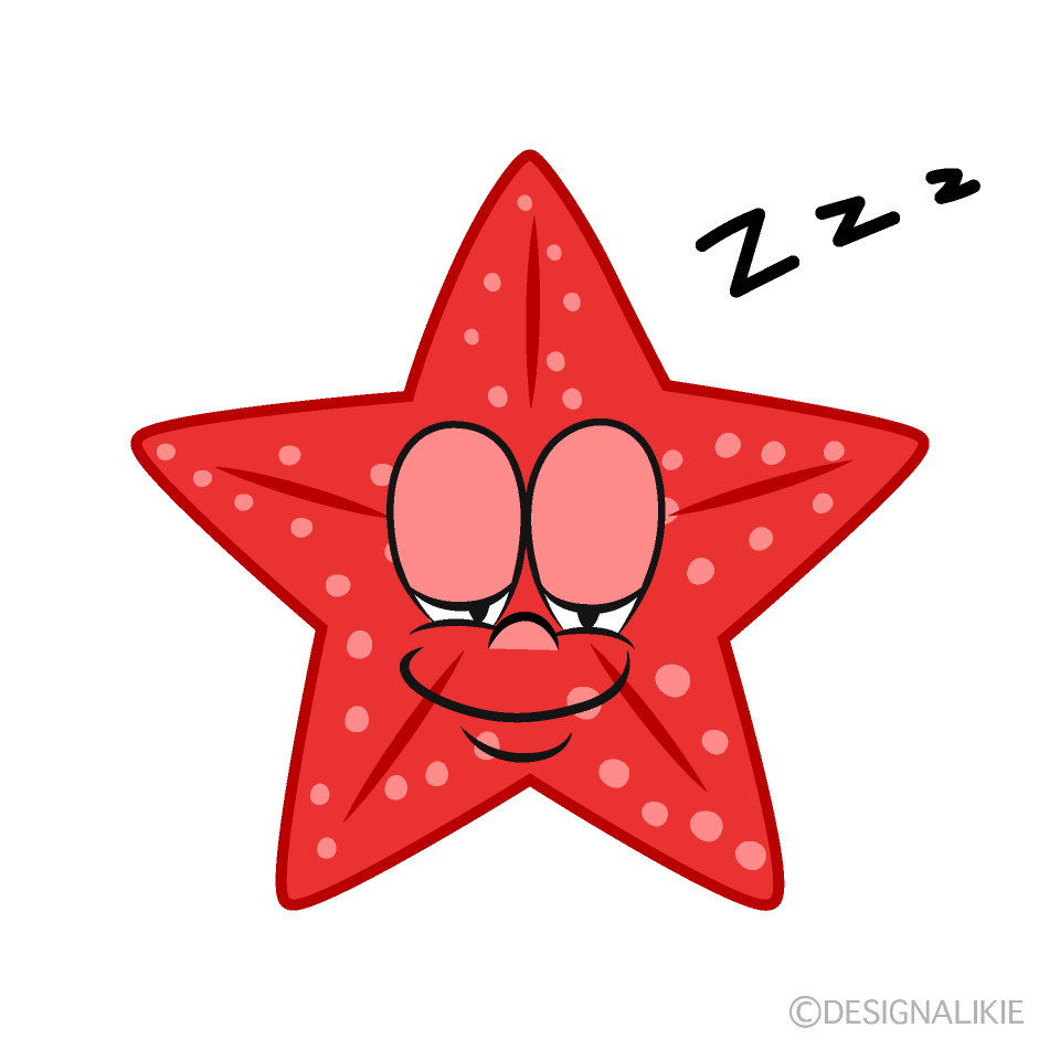Free Sleeping Starfish Cartoon Image｜Charatoon