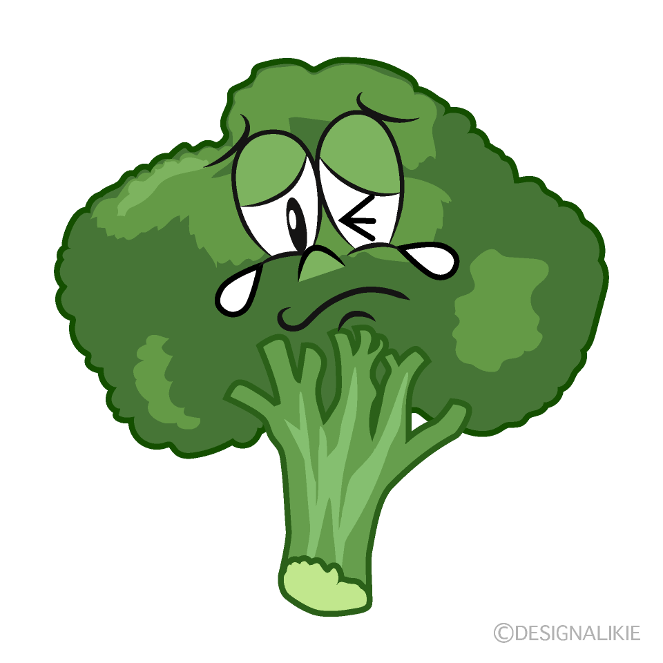 Free Crying Broccoli Cartoon Image｜Charatoon