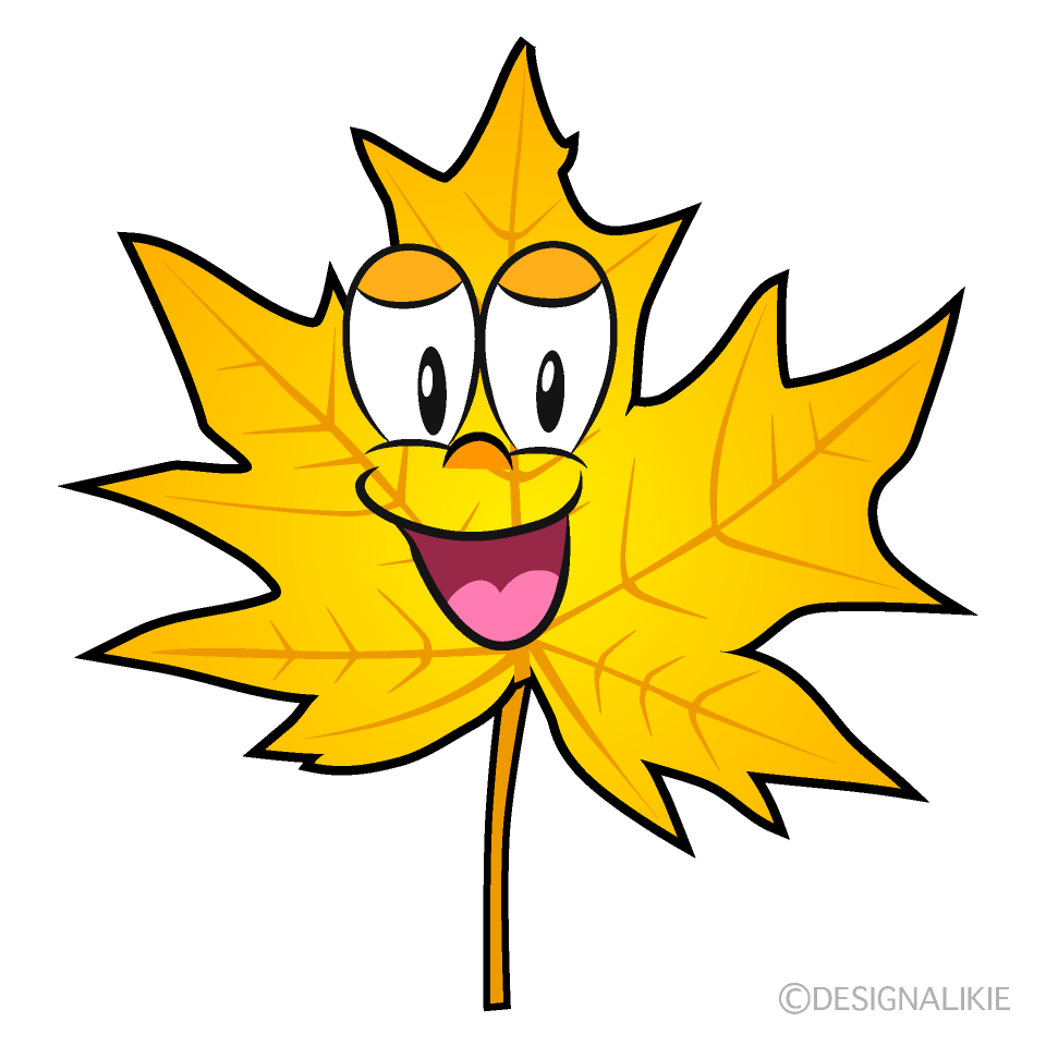 Smiling Yellow Fall Leaf