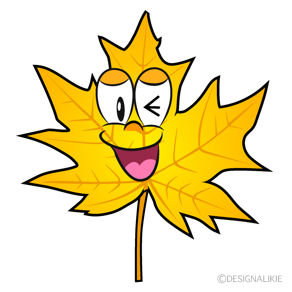 Laughing Yellow Fall Leaf