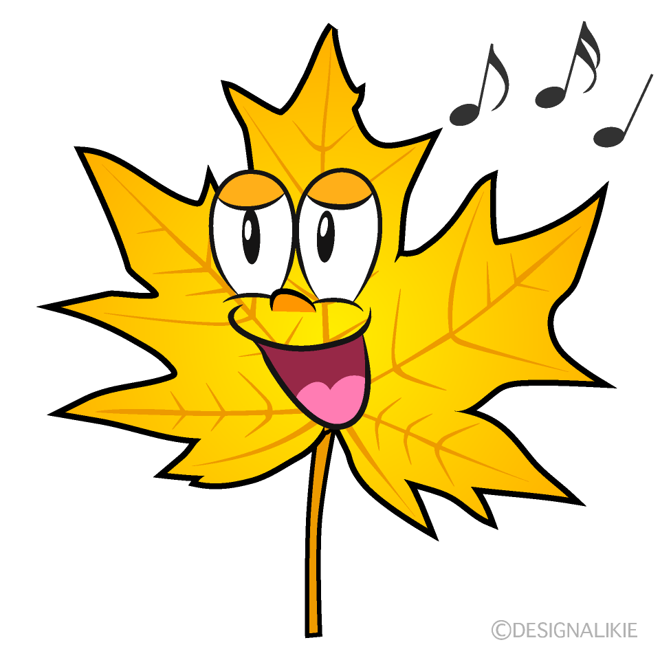 Singing Yellow Fall Leaf