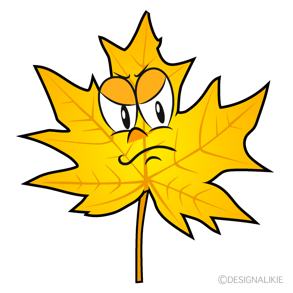 Angry Yellow Fall Leaf