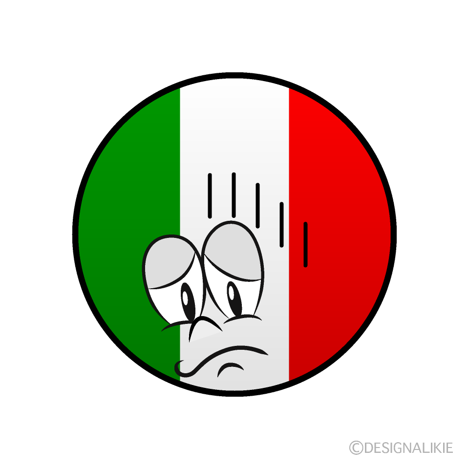 Bandera Italiana Deprimido