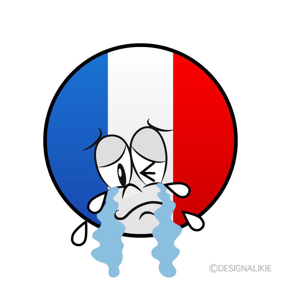 Free Crying French Symbol Cartoon Image｜Charatoon