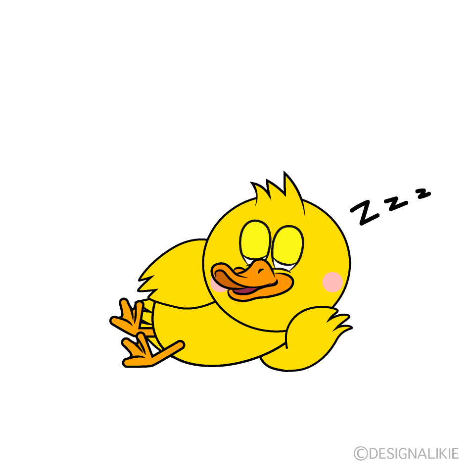 Pato Dormido Imágenes Gratis de Personajes de Dibujos Animados｜Charatoon ES