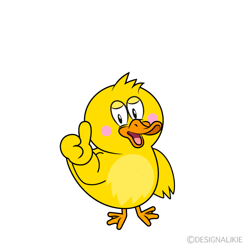 Free Thumbs up Duck Cartoon Image｜Charatoon