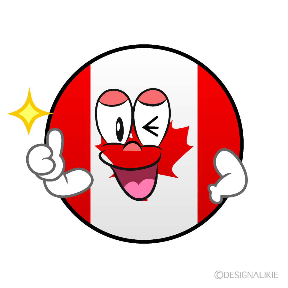 Bandera Canadiense Pulgares hacia arriba