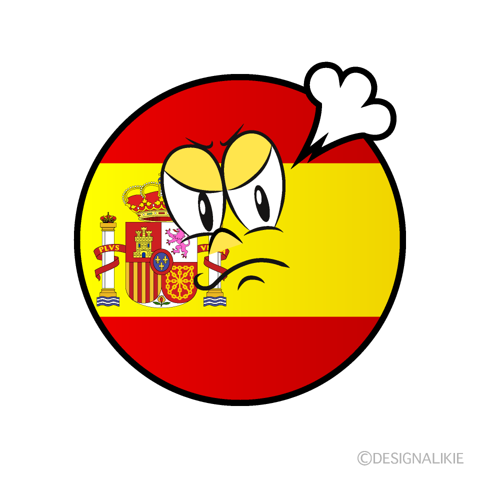 Bandera Española Enojado