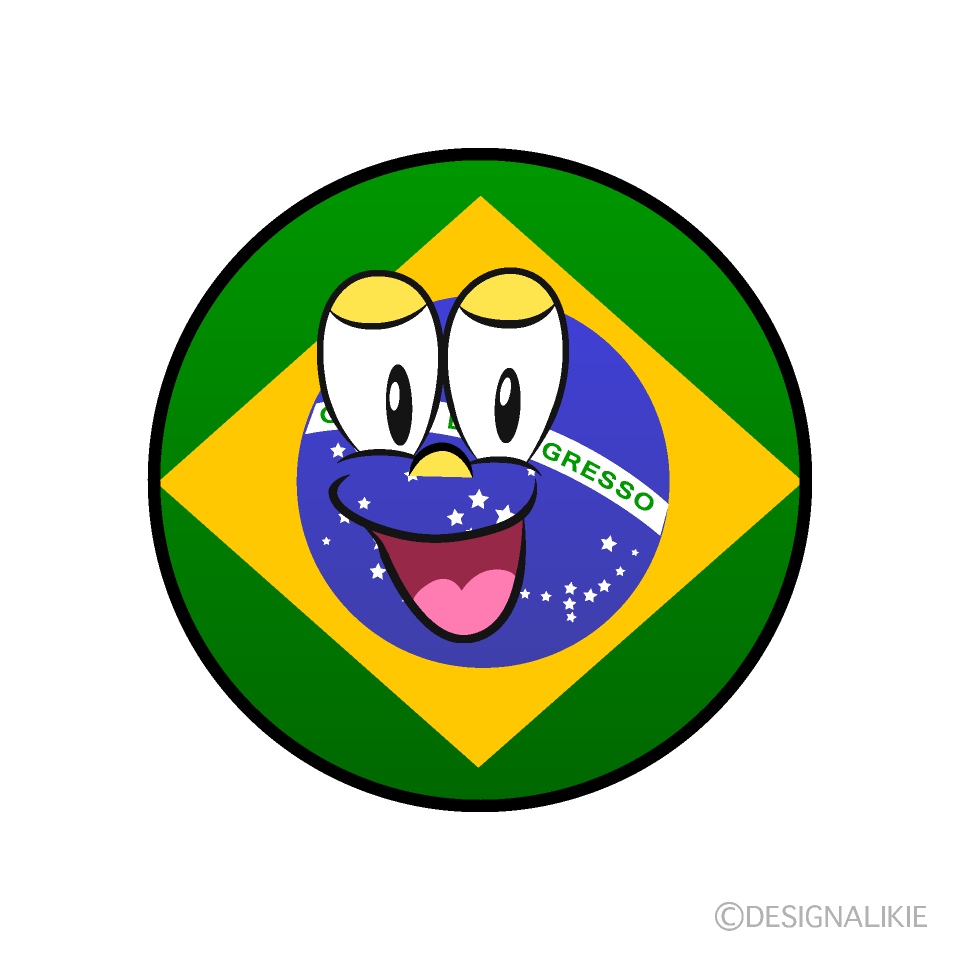 Bandera Brasil Sonriente