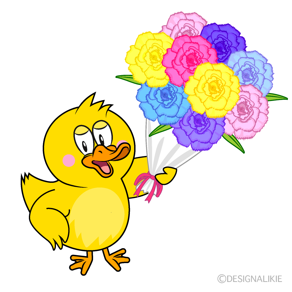 Duck with Bouquet
