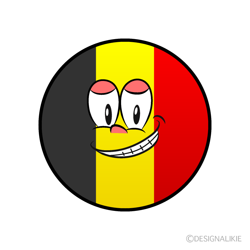 Bandera Bélgica Sonriendo