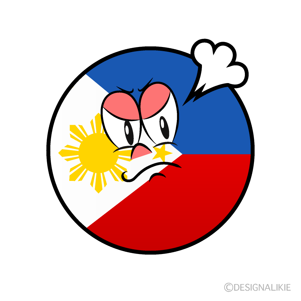 Bandera Filipinas Enojado