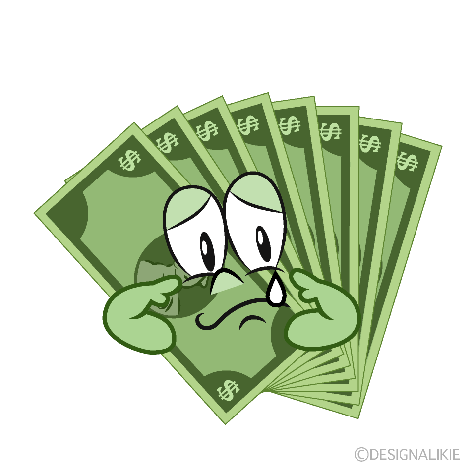 Free Sad Money Cartoon Image｜Charatoon