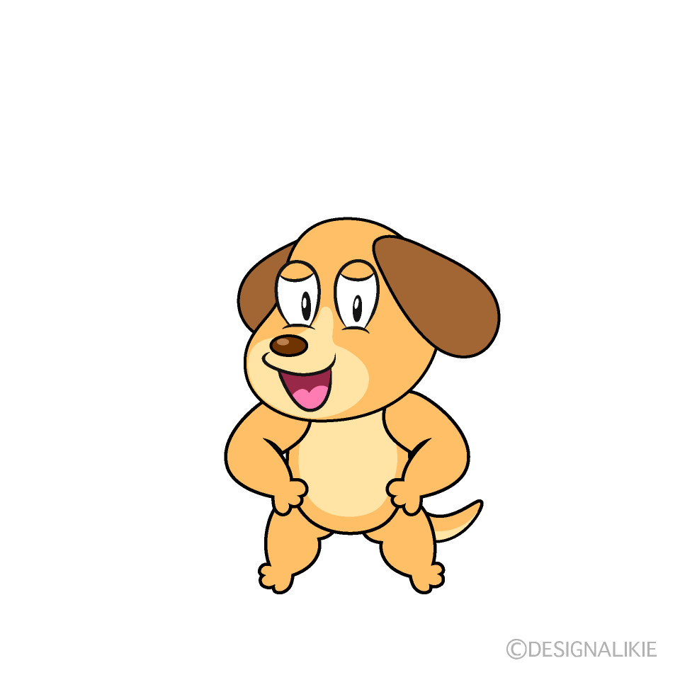 Free Standing Dog Cartoon Image｜Charatoon