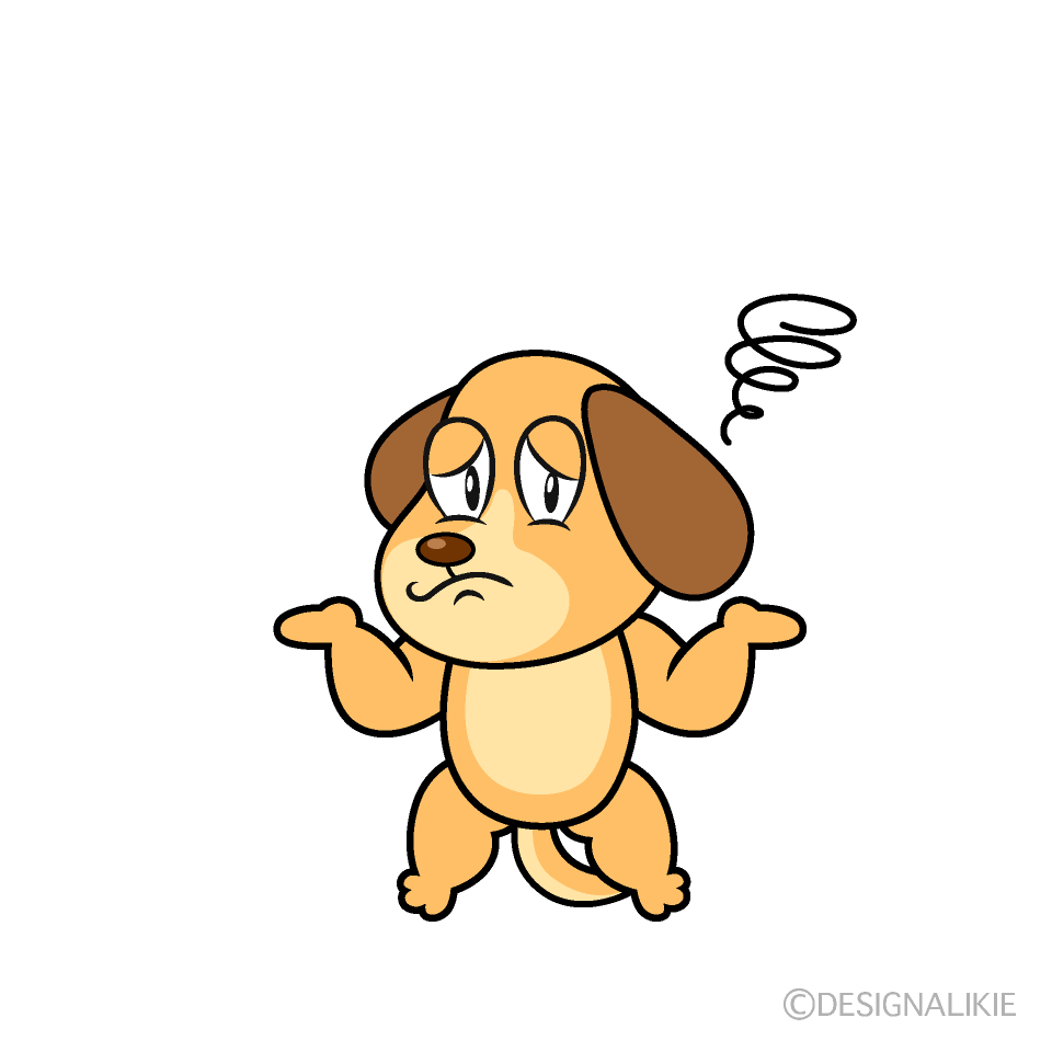 frazzled cartoon dog