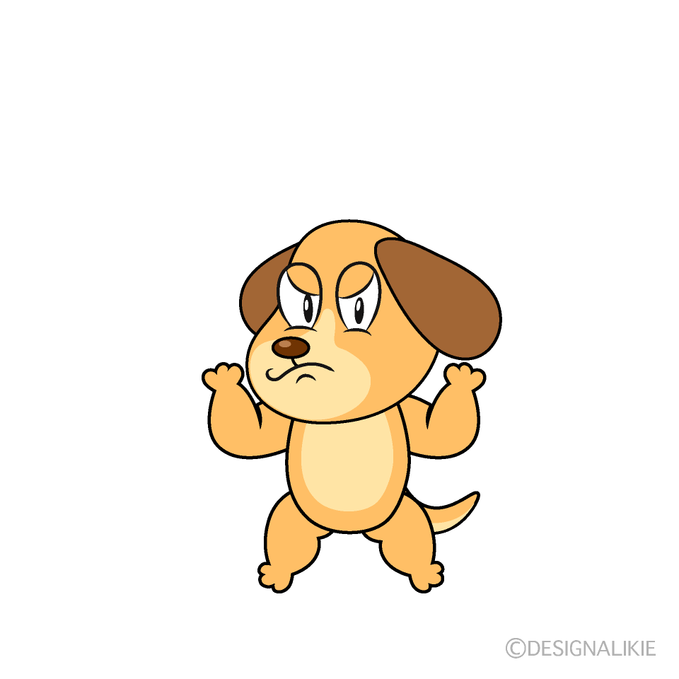 Free Angry Dog Cartoon Image｜Charatoon