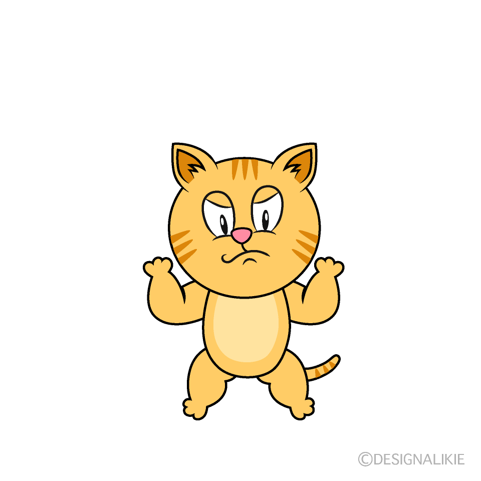 Free Angry Cat Cartoon Image｜Charatoon