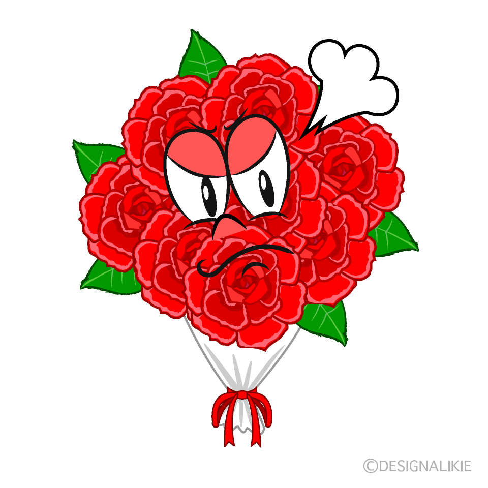 Free Angry Flower Bouquet Cartoon Image｜Charatoon